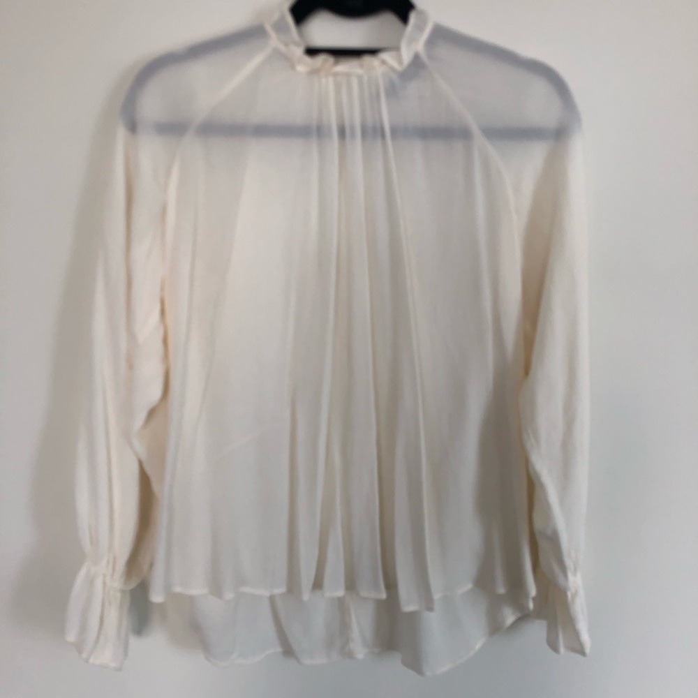 Zara | Ruffled high neck blouse - Picture 2 of 5